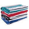 Contrasting stripes cotton bath towel - Blue - 3