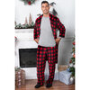 Super soft plush pyjama pants, red plaid