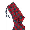 Men's pressed polar pyjama bottoms - Red tartan