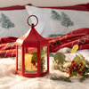 Distressed decorative lantern with LED candle - 2