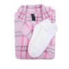 Charmour - Polar fleece PJ set with socks - Pink plaid - 2