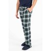 Stretch knit, straight-leg pyjama pants - Green tartan - 3