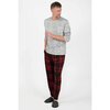 Men's long-sleeve, "Cool Touch" PJ set - Red plaid - 2