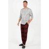 Men's long-sleeve, "Cool Touch" PJ set - Red plaid - 3