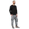 Men's long-sleeve, "Cool Touch" PJ set - Black camouflage