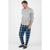 Ens. de pyjama à manches longues "Cool Touch" pour hommes - Carreaux bleu - 2