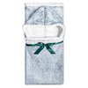 Sherpa hooded throw blanket, 48"x65" - Frosted teal - 2