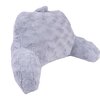 Faux fur reading & bedrest pillow with support arms - 2