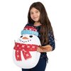 3-in-1 Plush toy hand warmer cushion with blanket, 30"x30" - Snowman - 2