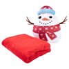 3-in-1 Plush toy hand warmer cushion with blanket, 30"x30" - Snowman - 3