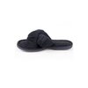 Crisscross terry slide slippers - Black - 3