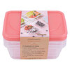 Rectangular food containers, pk. of 3 - 520ml - 2