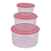 Round nesting food containers, pk. of 3 - 180ml, 530ml, 1.05L