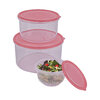 Round nesting food containers, pk. of 3 - 180ml, 530ml, 1.05L - 3