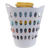 Flexible plastic laundry basket with handles, 60L - 2