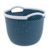 Round plastic storage basket with handles - 2