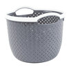 Round plastic storage basket with handles - 2