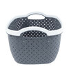 Rectangular plastic storage basket with handles - 2