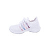Mesh knit slip-in sneaker with laces - White and stripes - 3