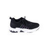Lace-up front knit wide fit chunky sneakers - Black