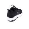 Lace-up front knit wide fit chunky sneakers - Black - 4