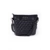Quilted fashion bucket-style bag with metal chain strap - 6