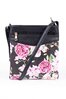 Across-body floral messenger bag