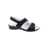 Low wedge sandals with 3-point velcro adjustment