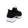 Chaussures de sport &agrave; enfiler en maille filet avec lacets - Noir - 4