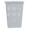 Manne &agrave; linge en plastique avec bordure noire - 52L