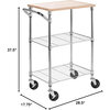 Rolling kitchen cart with cutting board - 5