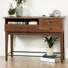 Modern 2-drawer wood console table - 2