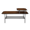 Tiered metal and wood coffee table - 3