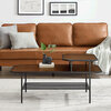 Tiered metal and wood coffee table - 4