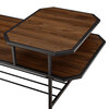 Tiered metal and wood coffee table - 5
