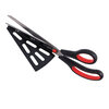 2 in1 pizza cutter scissors with a removable spatula, Black/Red - 4