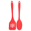 Silicone slotted turner & solid spoon set  2pcs