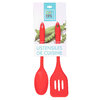 Silicone slotted turner & solid spoon set  2pcs - 2