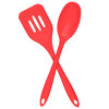 Silicone slotted turner & solid spoon set  2pcs - 3