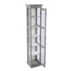 Tall cornice moulding curio cabinet with glass door - 3