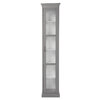 Tall cornice moulding curio cabinet with glass door - 5
