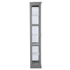 Tall cornice moulding curio cabinet with glass door - 6