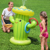 Inflatable cactus water sprinkler with ring toss game - 2