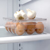 Home Basics - Stackable 12 compartment plastic egg container with lid - 4
