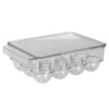 Home Basics - Boîte à oeufs empilable en plastique à 12 compartiments avec couvercle - 5