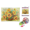 Craft Medley - Diamond painting canvas art kit, 12"x16" - Sunflowers - 2