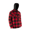 Jackfield - Quilted flannel shirt with with hood and rustproof snaps