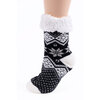Cozy slipper socks with sherpa lining - Snowflake argyle - 2