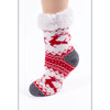 Cozy slipper socks with sherpa lining - Reindeer - 2