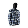 Jackfield - Quilted flannel shirt with with hood and rustproof snaps - Plus Size